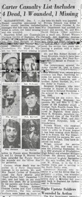 Tennessee soldier killed during WWII identified